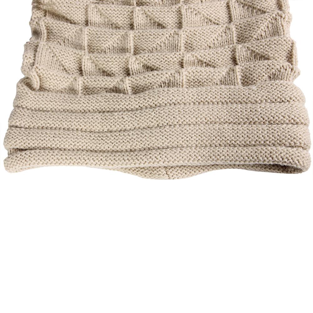 Women Stylish Fold Flanging Cap Knitted Woolen Cap Solid Color Warm Beanie Hat for Winter Autumn