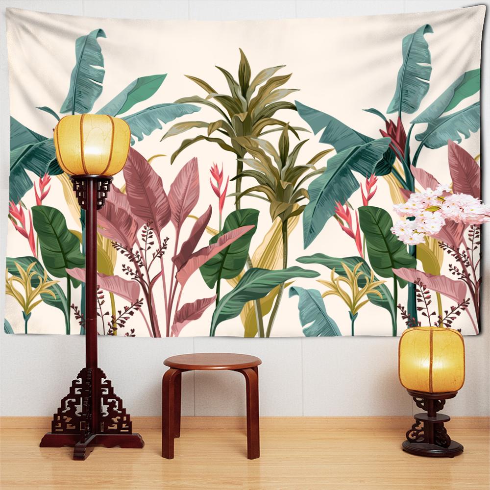Tapiserie de Perete Frunză de Palmier Plante Tropicale Naturale Estetică Boemă Hippie Cameră Decor Acasă