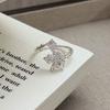Light Luxury Niche Design Super Fairy Gypsy Zir*****Pen Ring Women'S Fashion Exquisite Stacking High-End Index Finger Ring