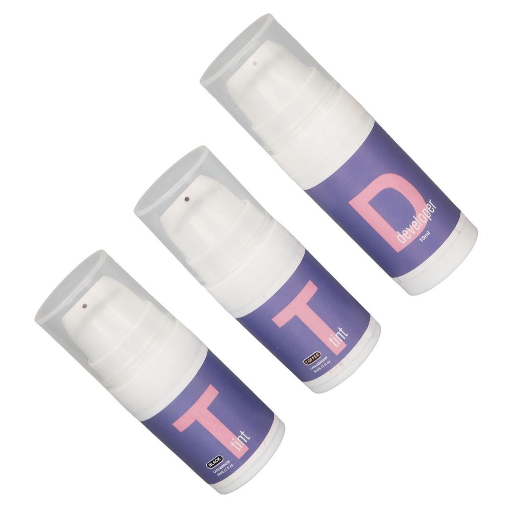 Eyebrow Tint Kit Semi Permanent High Pigment Instant Result Long Lasting Quick Dry Waterproof Brow Dye Set 10ml Black