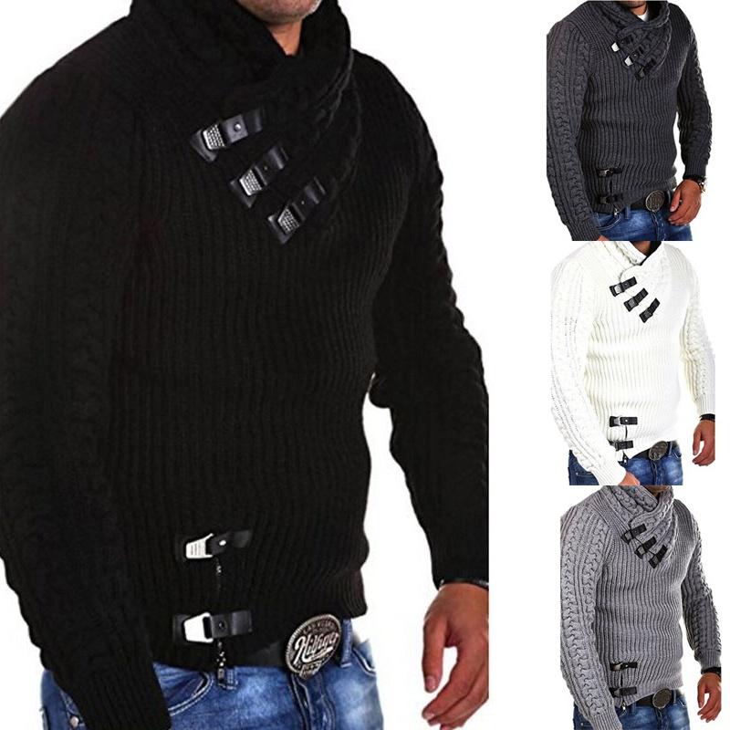 Mens Flower Twist Winter Sweater Knitted Sweater Pullover Jacket Coat Wear Knit