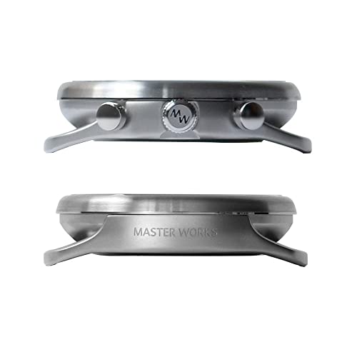 MASTER WORKS Quattro 002 MW07SI-EDBKG8 Men's Watch, Made in Japan, Quartz Movement, 41mm, Leather Strap, Chronograph, Black