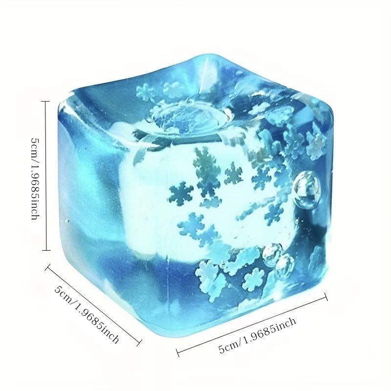 Cross-Border Snowflake Ice Cube Square Maltose Pinch Music Decompression Venting Slow Rebound Decompression Toy Wholesale