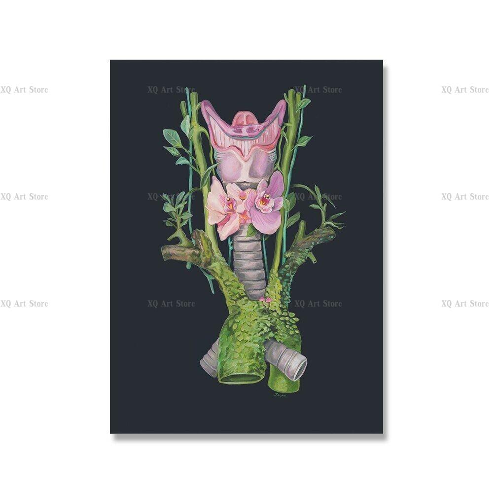 

Квітка Анатомія людини Художній принт Серце Мозок Нирки Матка Грудна клітка Печінка Легені Скелет Щитовидна залоза Горло Картини та принти на полотні 40x60cm No Framed