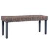 Day and Night - Day and Night Kubu Rattan Bench and Solid Gray Mango Wood 110 Cm