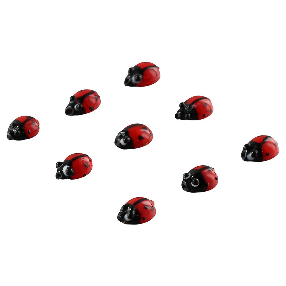 20Pcs 20Pcs Animal Insect Handcrafted Beads Ladybug Shape Animal Beads Glass Beads Home Decoration