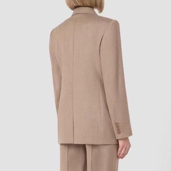 Nanyou Max25 Autumn Linen Wool Blend Old Money Style Commuter Suit: Jacket + Straight-Leg Pants