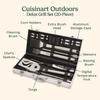 Cuisinart Deluxe Grill Tool Set, 20-Piece Grill Set, BBQ Accessories with Aluminum Case, Stainless Steel Grilling Accessories, B