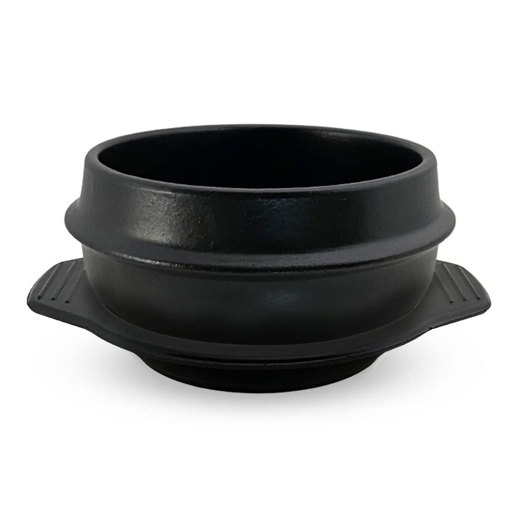 J-kitchens Heat-resistant Ceramic Stew Pot (Tteokbokki) 13.5cm with Saucer, Made In Korea, Item Number 587