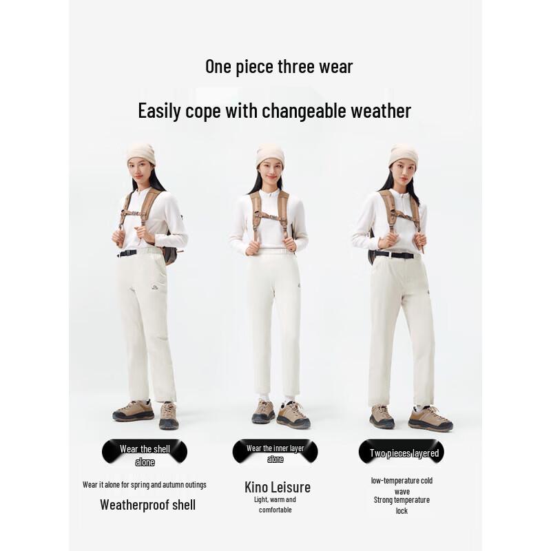 Pecron 2024 Women's 3-in-1 Waterproof Hiking Pants