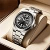 Vintage Aviation Pilot Watch for Men Waterproof Quartz Watch with Date Luminous Hands Steel Strap Dress Wrist Watch