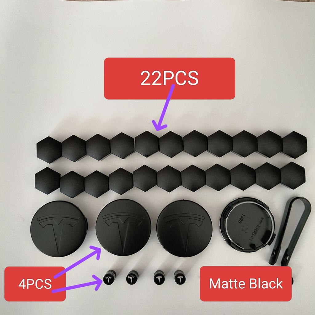 25PCS 29PCS  56/57mm For Tesla Model 3 Y Wheel  Original Car  Center Caps Logo Emblem Rims Hub Cover Caps Badge Accessories