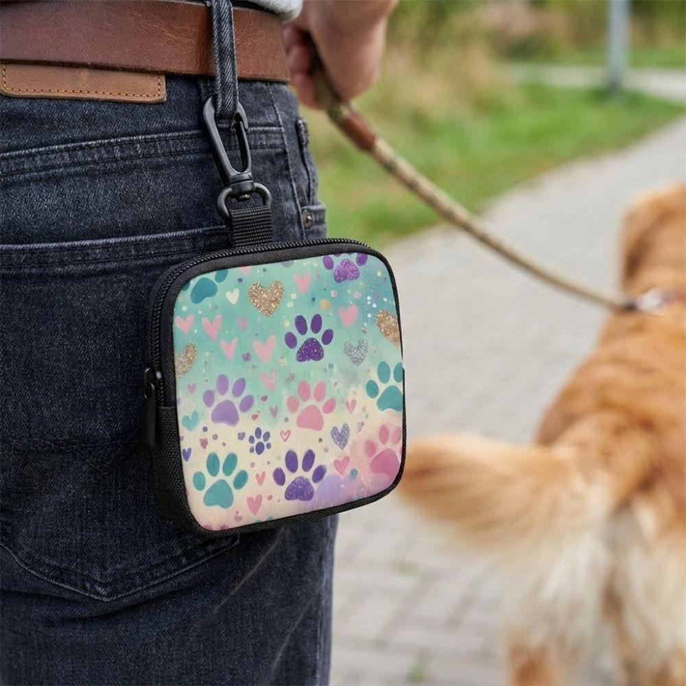 Transparent Window Dog Snack Bag Zipper Closure Pet Treat Pouch Dog Care Bag  Pet Training