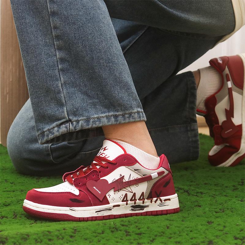 Pantofi graffiti în stil nou pentru îndrăgostiți, bărbați și femei, super hot, pantofi casual China-Chic, adidași de modă pentru studenți, pantofi de damă