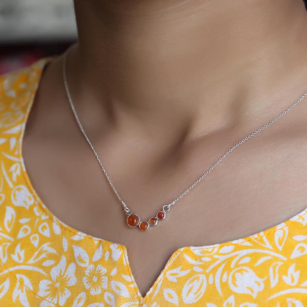 Carnelian Jewelry Set, 925 Sterling Silver, Gift For Her, Dainty Jewelry, Women Jewelry
