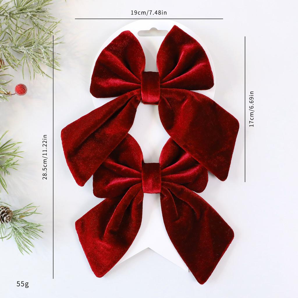 Julklapp i sammet med rosett och glitter för julgransdekorationer