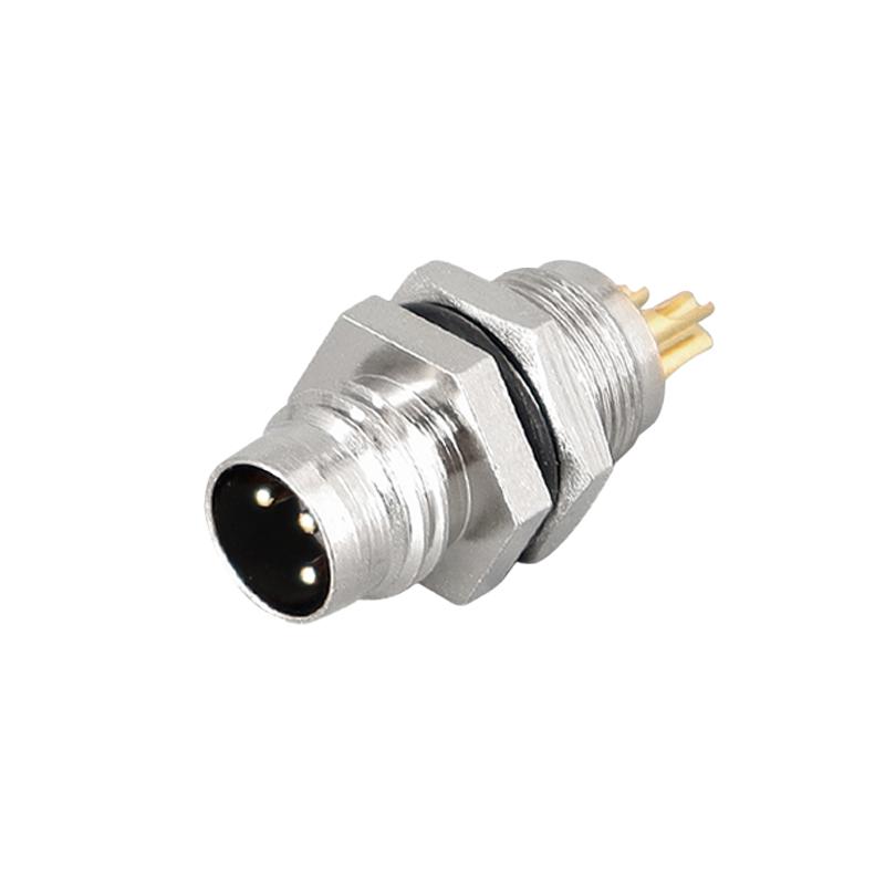 5/10PCS  M8 Flange Mounting Sensor Connector Waterproof Male And Female Plug Threaded Couplings 3 4 5 6 8 Pin A Type Connector