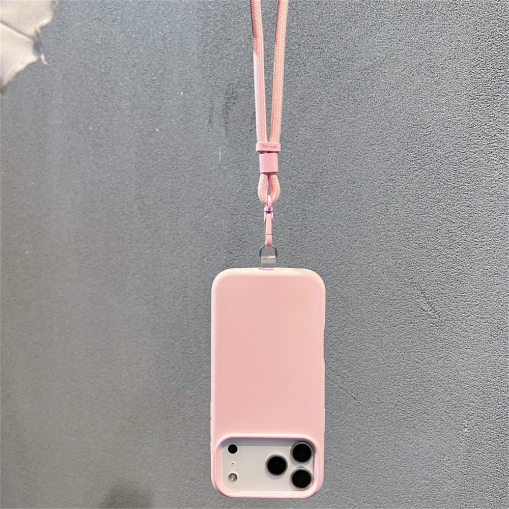 For iPhone 17 Pro Case Soft Microfiber Lining Liquid Silicone+PC Phone Cover with Wrist Strap