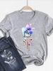 Print T Shirt Short Sleeve Summer Top Fashion Clothes Unisex Dinosaur Animal Trend Clothing Gray Basic Tee Graphic Tshirt