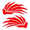 2Pcs Creative Wing-Shaped Motorcycle Helmet&Car Rearview Mirror Sticker Motorcycle Accessories