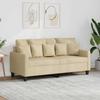 Vidaxl 2-Seater Sofa, Cream, 140 Cm, Upholstered In Fabric