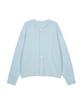 Guvo Out Seam Round-Neck Cardigan, Sky-Blue