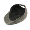 Men's Retro Octagonal Cap British Cap Plaid Forward Cap Plaid Newsboy Cap