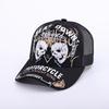 Pentagram Skull Mesh American Locomotive Cap Truck Driver Hat Breathable Baseball Cap