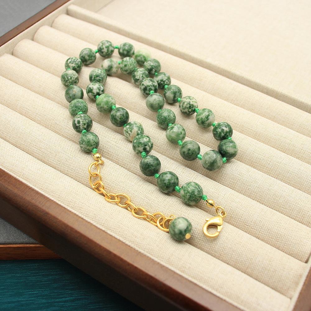 

Qingdao Medieval Retro Earrings, New Chinese Style, High-Grade Elegant Water Drop Stone Earrings, Qinghai Green Stone Earrings.