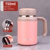 Large Capacity Vacuum Cup 316 Stainless Steel Tea Cup Men and Women Water Cup Student Cute Short Stout Big Belly Cup 1L