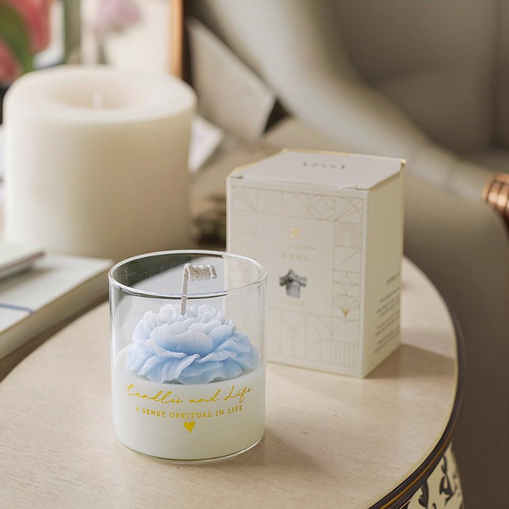 Handmade Creative Glass Aromatherapy Scented Candles Small Soy Candle Ornaments for Home for Christmas & Halloween