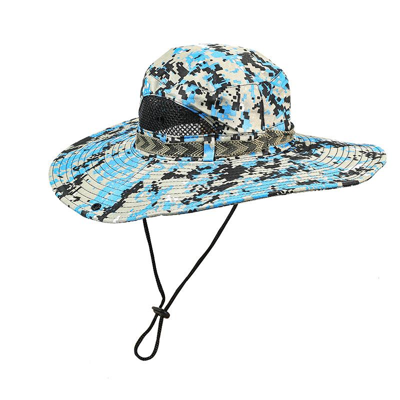 Summer Army Fan Camouflage Fishing Hat Outdoor Sun Protection Sun Protection Mountaineering Hat Big Brim UV Fisherman's Hat