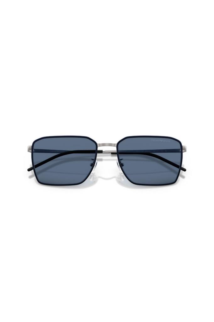 EMPORIO ARMANI Matte Dark 30038060 0EA2172D Sunglasses, Gunmetal, Blue, 60mm,