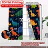 2D Flat Printing  2pcs Dino Parade Popular Window Curtain Yarn Curtains Art Deco Festive Ldeal for Digital Printing Living Room