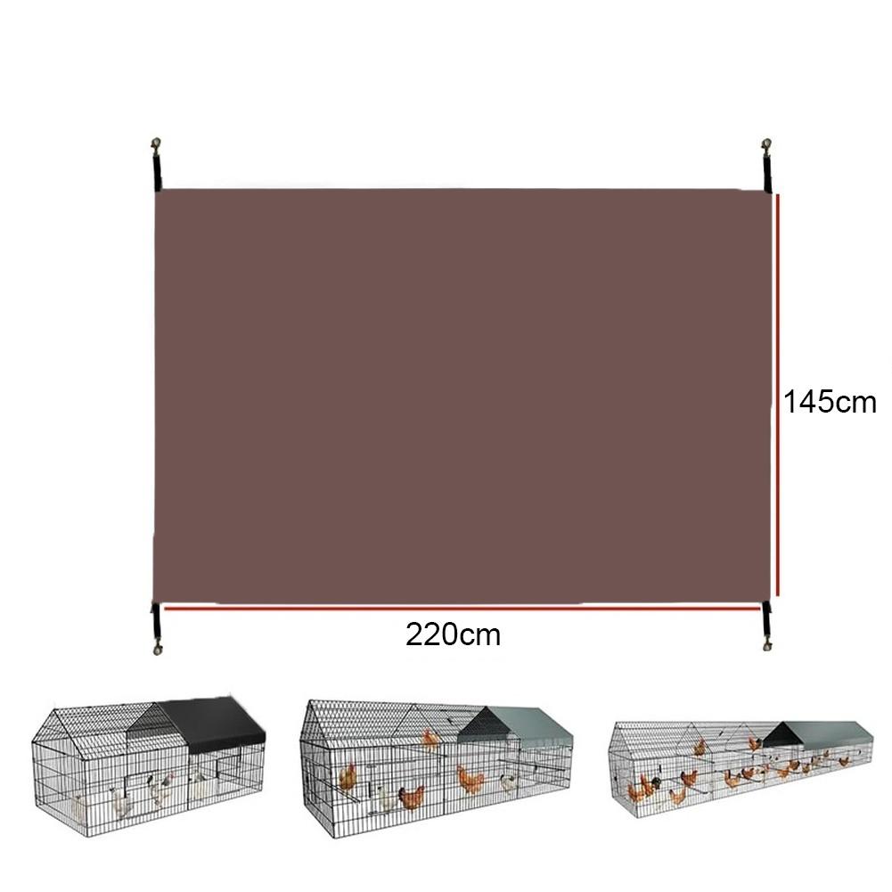 Oxford Fabric Tarp Chicken Cage Cover UV Protection Waterproof PVC Coating Breathable Oxford Fabric Silver-coated Reinforcement