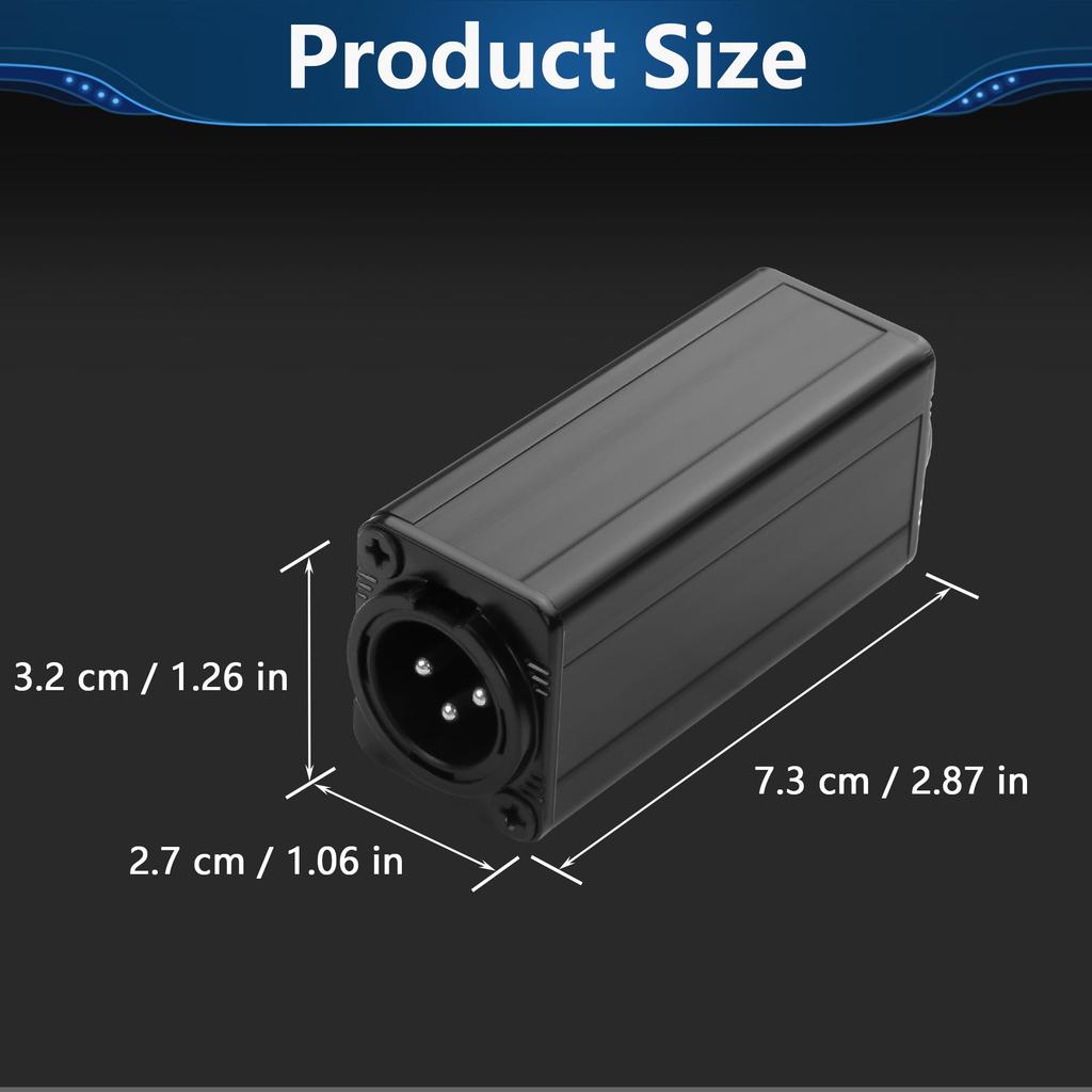 CERRXIAN XLR 3-pin Male-to-Male Adapter, 3-pin Microphone Gender Changer Connector, for Studio, Home, and Stage Use, Black