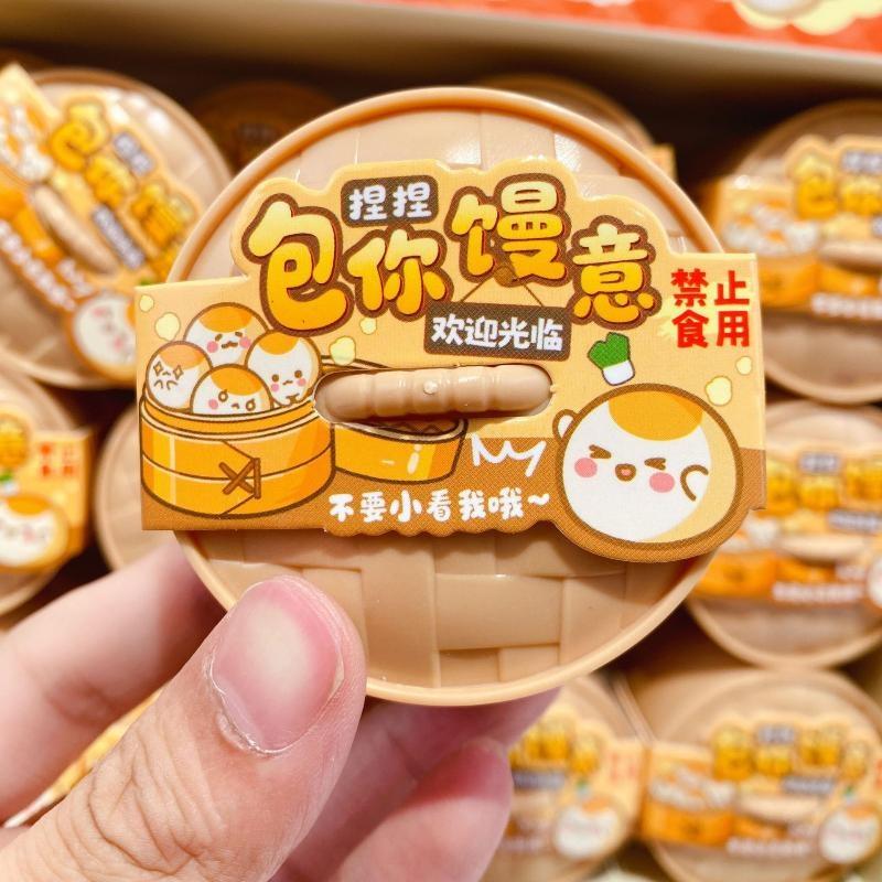 Portable Steamer Bun  Toy Slow Rising Soft Simulation Food Mochi Stress Relief Toy for Travel Office Use