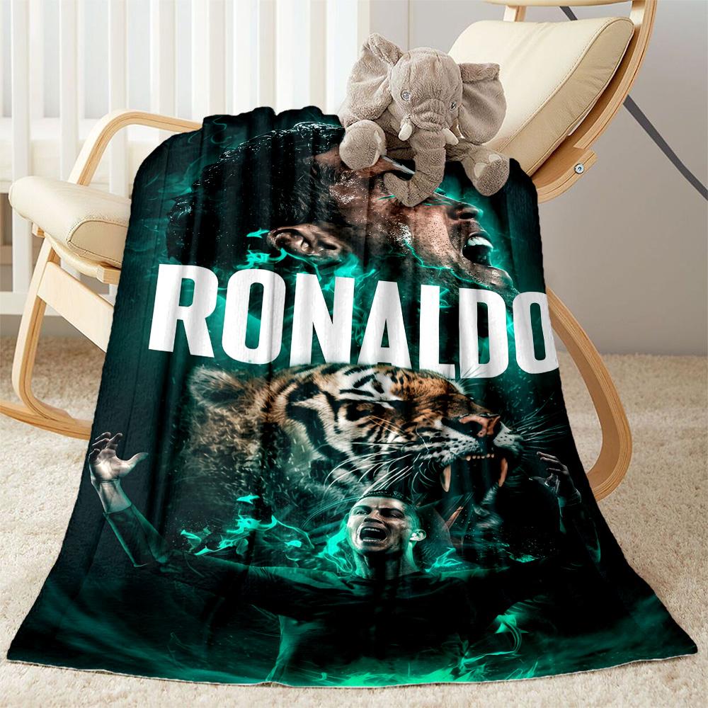 Ronaldo's Powerful Cristiano Celebration Blanket Durable Comfort Perfect for Bed Office Picnics Four Seasons Universal Modern