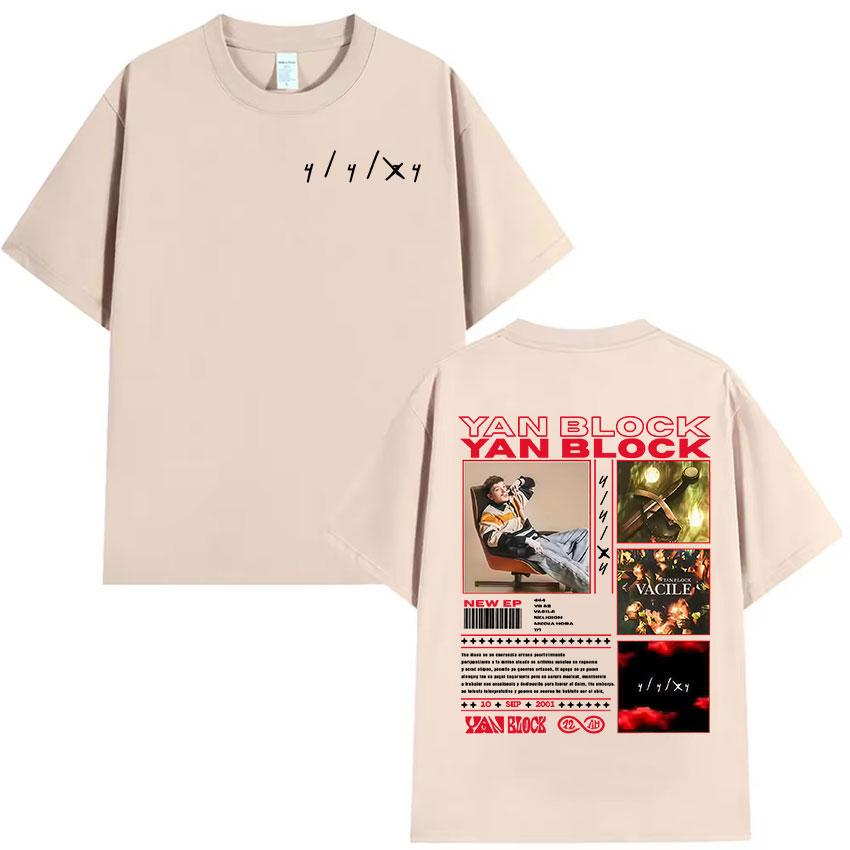 Rap Singer Yan Brock 2025 Summer Y2K Luxury Fashion Comfortable Quality Oversized Tshirt for Men and Women