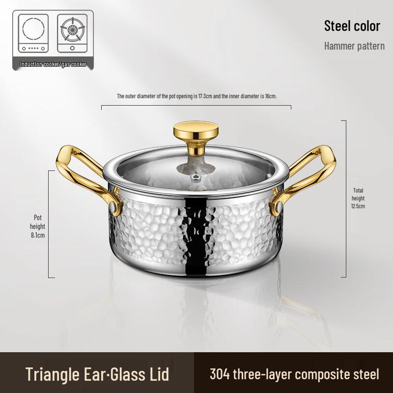 Ouluoti 304 Stainless Steel Personal Hot Pot and Soup Cooker