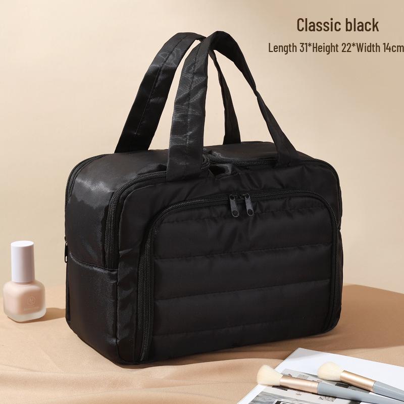2025 Fashionable Minimalist Women's Large-Capacity Travel Makeup Bag - Portable, Lightweight, Partitioned Storage for Toiletries