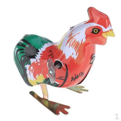 Vintage Wind-Up Clockwork Pecking Chick Toy with Key for Kids Children Play Fun Educational Xmas