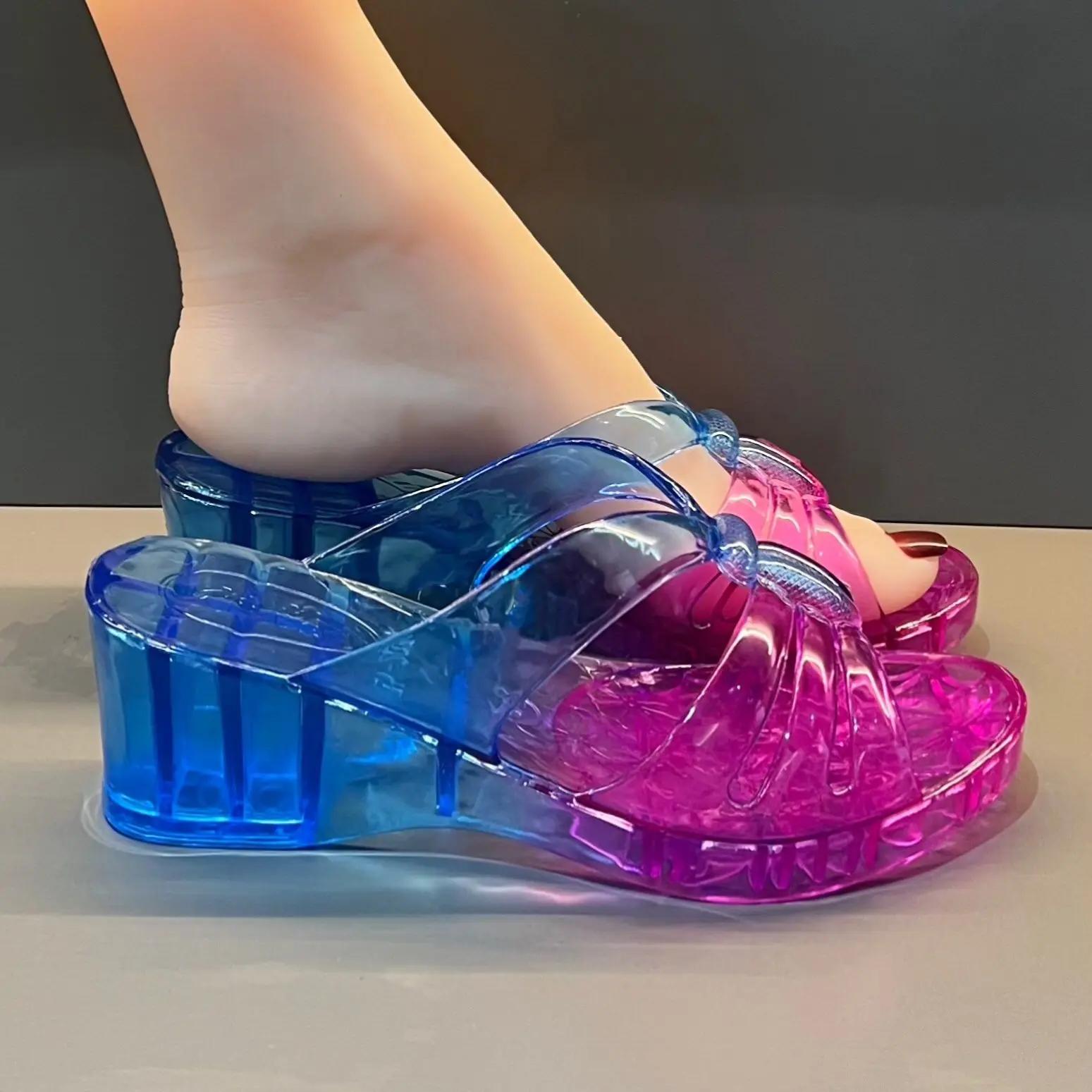 

Fashion Crystals Slides Transparent Woman Slippers Designer Luxury Sandals On Promotion 39 High Quality Stylish Non Slip Shoes for Women 36