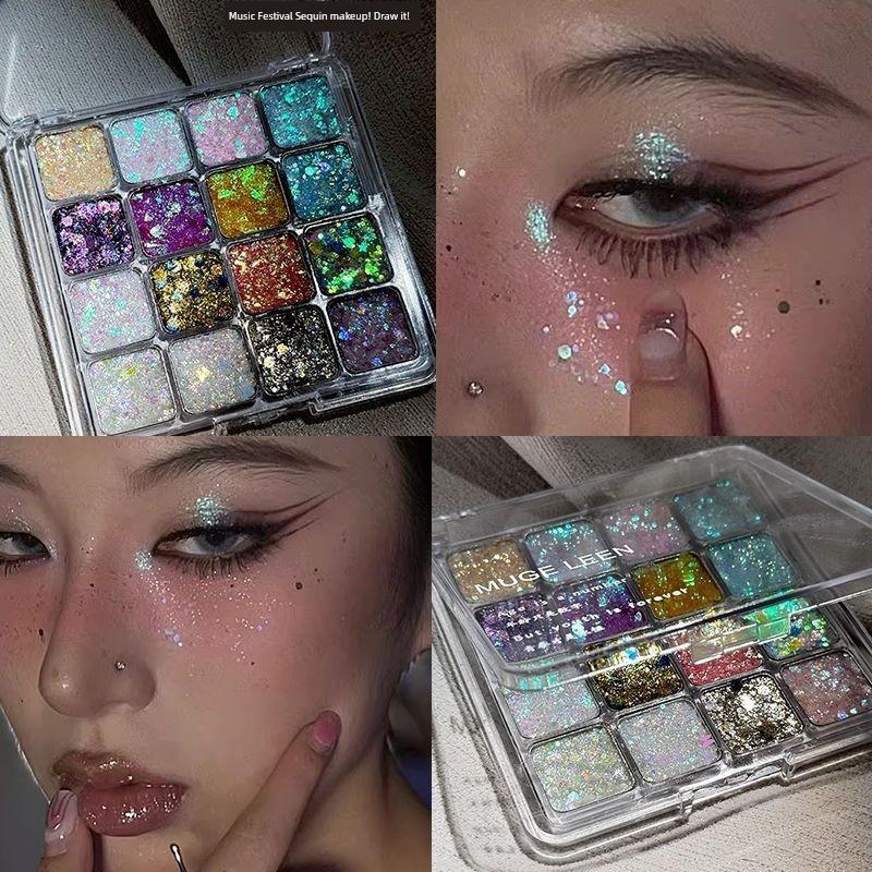 Eyeshadow Palette for Stage Makeup, Multi-Color, Safe and Non-Toxic, Performance Cosmetics with Pearlescent Sparkle and Fine Glitter