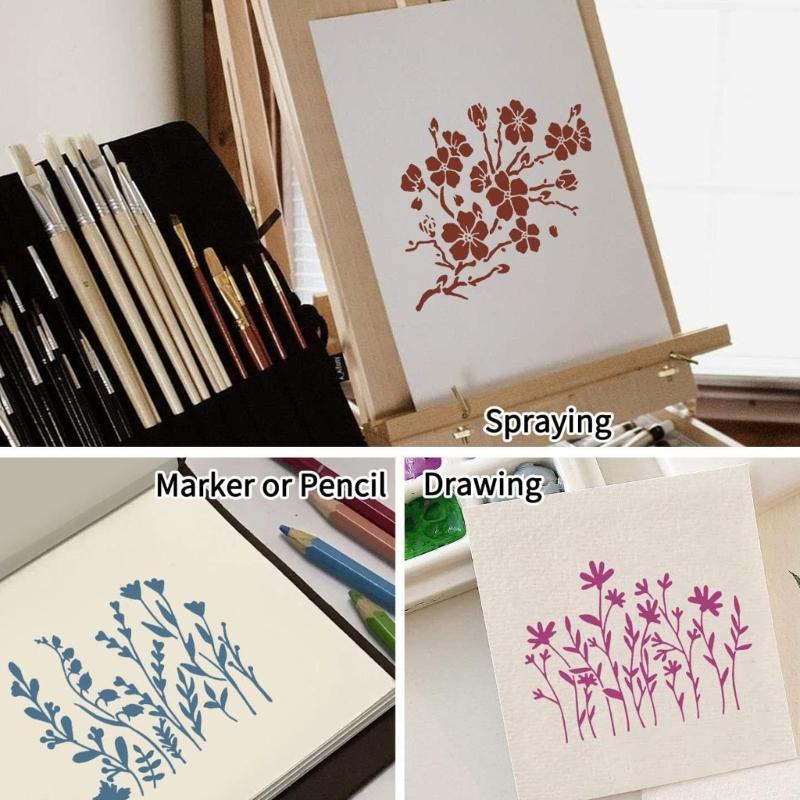 Art Stencil Set Precisions Engineered PET Stencil Template Precisions Cut For Creative Wallpaper Fabric And Canvas Use