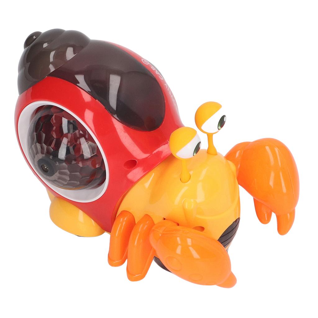 Crawling Snail Baby Toy with Music 3D Lights Interactive Early Educational for Kids Infants Red