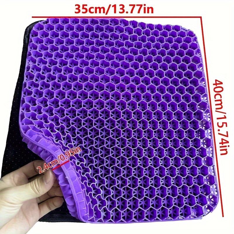 1pc Thickened Honeycomb Design Gel Seat Cushion,Breathable, Non-slip, Plush Cover, Suitable for Office Chairs, Cars, Wheelchairs