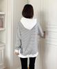 Color-Block Striped Hoodie