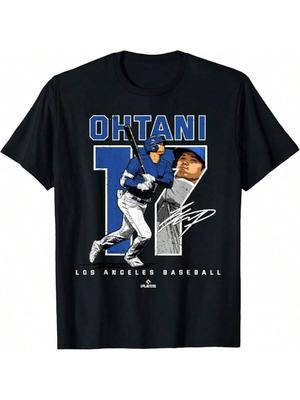 Číslo a portrét Shoheie Ohtaniho Los Angeles MLBPA Tričko