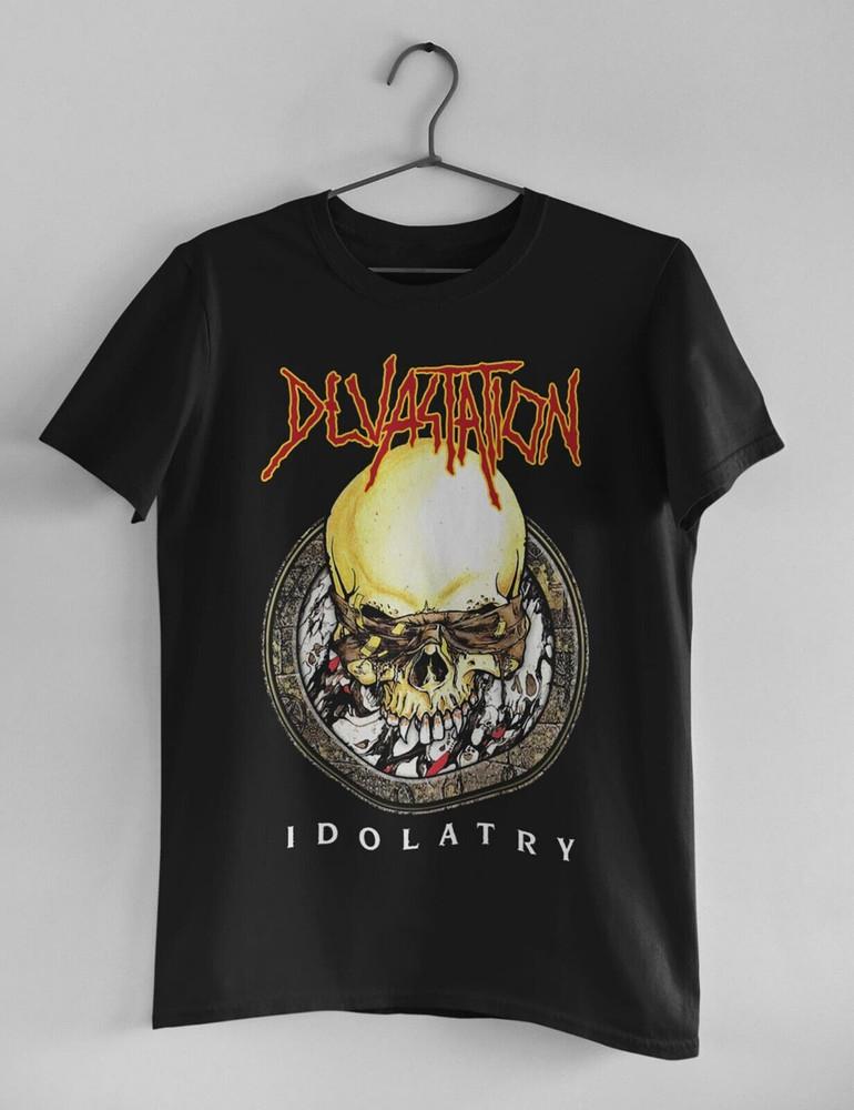 New Devastation Unisex T-Shirt - Idolatry - Thrash Metal - Death - Morbid Saint Unisex T-Shirt L